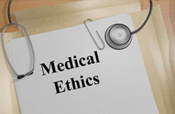 Medical Ethics document with stethoscope